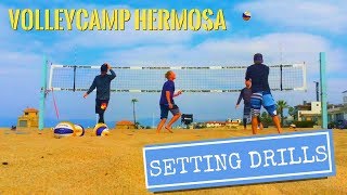 Beach Volleyball Drills  Triangle Setting [upl. by Yraunaj]