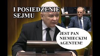 KACZYŃSKI W SEJMIE NAZYWA TUSKA NIEMIECKIM AGENTEM [upl. by Nnylaehs829]