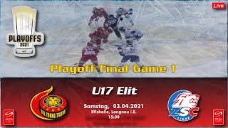 MS 2021  U17 Elit  Playoff Final  Game 1   SCL Young Tigers vs ZSC Lions [upl. by Babcock]