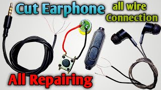 Earphone All Repairing amp All Wire Connection Colour Code Soldering  Headphone Cut All Repair [upl. by Ntsud]