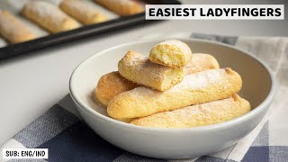 EASIEST HOMEMADE LADY FINGER RECIPE  LADYFINGERS SAVOIARDI [upl. by Magda225]