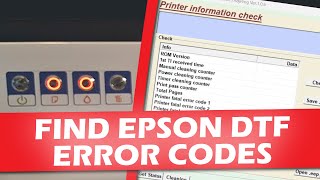 L1800 R1390 DTF Printer Red Lights amp Error Codes [upl. by Sille]