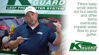 KGuard Leaf Free Gutters VS Leaf FiltersScreens [upl. by Clem700]