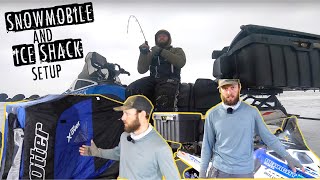 The ULTIMATE Ice Fishing Rig  Ice Shack and Snowmobile Setup [upl. by Haldis425]