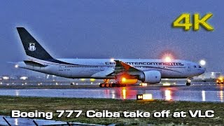 Boeing 777 Ceiba take off VLC at night 4K [upl. by Carly]