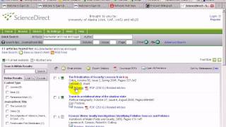 Searching and exporting citations from the Science Direct collection [upl. by Flo536]