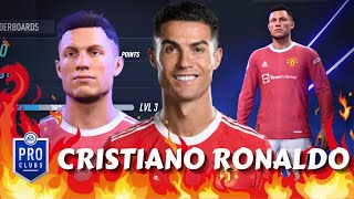 FIFA 22 Cristiano Ronaldo Pro Clubs Creation UPDATED [upl. by Cirdor]