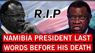 SAD DAY FOR AFRICA as Namibias President Hage Geingob passed away at the age of 82 due to cancer [upl. by Cressi]