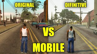 GTA San Andreas Original VS Definitive Mobile  Gameplay amp Graphics Comparison [upl. by Nner47]