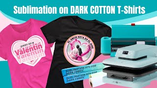 Sublimation on Dark Cotton Tshirts with HTVRONT Sublimation HTV [upl. by Eimoan]