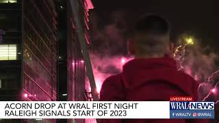 Midnight acorn drop at WRAL First Night Raleigh signals start of 2023 [upl. by Letsyrk]