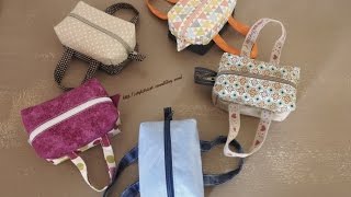 Coudre une mini trousse  pochette avec tirette en forme de triangle [upl. by Zadack]