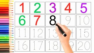 Learning 123 for kindergarten one two three 123 number 1 to 100 counting ABCDEF 1 to 20 counting [upl. by Atneuqal265]