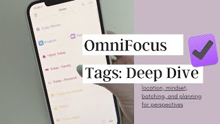 OmniFocus Tags  perspectives planning mindset location hierarchy [upl. by Niwled]