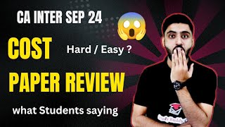 COST Paper review CA Inter COST paper analysis of students hard easy TAX paper analysis [upl. by Letitia]