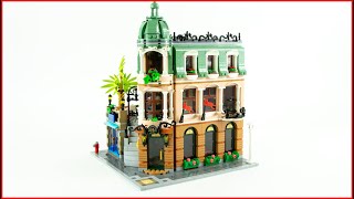 LEGO ICONS 10297 Boutique Hotel Speed Build  Brick Builder [upl. by Norabal737]