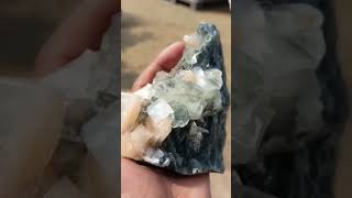 Black chalcedony coral with stillbite and Apophyllite [upl. by Oeak]