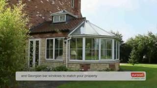 Glazed Conservatory Roofs Eurocell  Glass or Polycarbonate  Premier Roof Systems [upl. by Llenehc26]