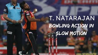 T Natarajan Bowling Action  In Slow Motion  2021  Tarush Cricket [upl. by Evreh]