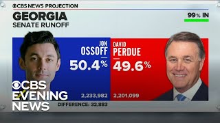 Democrats secure Senate control as Warnock Ossoff clinch Georgia runoffs [upl. by Oecam]