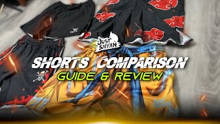 Shorts Comparison Guide  JustSaiyan Gear [upl. by Thetos]