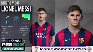 PES 2021  DOWNLOAD FACE LIONEL MESSI 20142015 [upl. by Aneda]