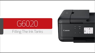 Canon PIXMA G6020  Filling The Ink Tanks [upl. by Kreiker596]