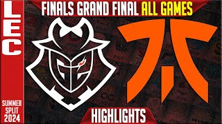 G2 vs FNC Highlights ALL GAMES  LEC Season Finals GRAND FINAL  G2 Esports vs Fnatic [upl. by Aver]