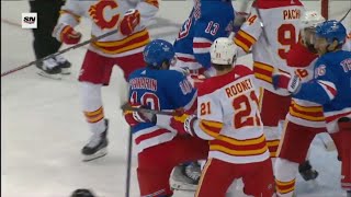 Artemi Panarin retaliates on Martin Pospisil causing scrum [upl. by Cy]