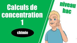 Calculs de concentration 1  pour le lycée  TITRE MASSIQUE  Chimie  Terminale [upl. by Justicz]