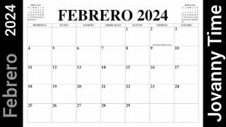 Calendario  Febrero 2024 [upl. by Marucci]