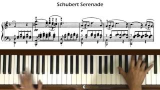 Schubert Serenade Piano Tutorial at Tempo [upl. by Curry]