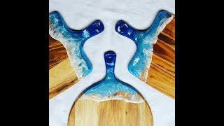 56 Ocean  beach inspired serving boards in resin [upl. by Moises555]