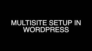 Multisite Setup In WordPress  Multisite Functionality In WordPress  Subfolder Multisite WordPress [upl. by Leeth881]