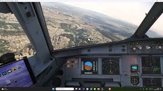 Approche et atterrissage à Alger  A320 Fenix [upl. by Enawtna]