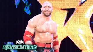 Ryback Debut Entrance AEW Revolution 2024 Highlights [upl. by Annahgiel]