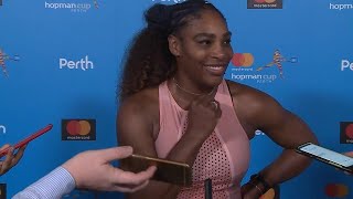 Serena Williams press conference RR  Mastercard Hopman Cup 2019 [upl. by Neerak]