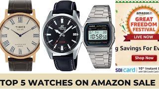 Top 5 Best Amazon Watches That Offer Unbeatable Value Casio Timex watches under 1000 to 5000 RS [upl. by Ettenav]