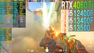 CS2 CounterStrike 2  RTX 4060 Ti 8GB and i5 12400F vs i5 13400F vs i5 3500  Very High FSR 1080p [upl. by Kenay863]