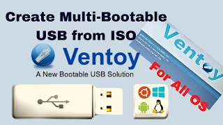 How to Create Multi Bootable USB from ISO  Ventoy  Ubuntu 2004  Very Easy2021 [upl. by Yeslek408]