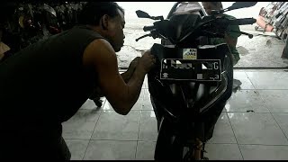 PEMASANGAN KACA FILM SMOKE LAMPU DEPAN  ALL NEW VARIO 150 [upl. by Chinua]