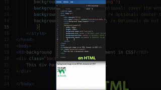 HTML Coding QampA 39 How to apply a background image to an HTML element in CSS css htmlcss [upl. by Retsehc]