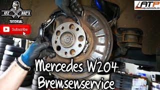 Mercedes CKlasse  W204 S204  Bremsen Hinten  Handbremse wechseln  Drehmomentwerte  Rear Brakes [upl. by Amitie]