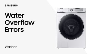 Washing Machine Error Codes Panel Lights Water Overflow  Samsung US [upl. by Aicemed760]