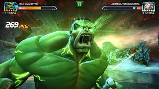 Marvel Contest of Champions Hulk Immortal Vs Abomination Immortal [upl. by Pace730]