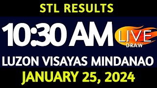 Stl Result Today 1030 am draw January 25 2024 Thursday Luzon Visayas and Mindanao Area [upl. by Jar]