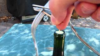 Impossible Toothpick and Fork Wine Bottle Trick [upl. by Leesa903]