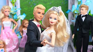 Barbie Wedding Day Doll Dress up and Hairstyling [upl. by Emory]