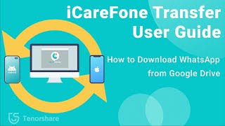 iCareFone Transfer User Guide How to Transfer WhatsApp from Google Drive [upl. by Nnomae187]