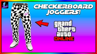 BRAND NEW GTA 5 CHECKERBOARD JOGGERS GLITCH IN GTA 5 ONLINE AFTER PATCH 165  GTA Online [upl. by Nnaegroeg]